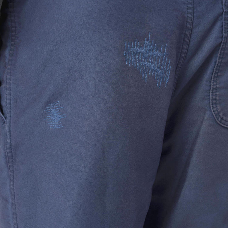 MADNESS VTG ONE-TUCK WORK PANTS (MOLESKIN) (MADE IN JAPAN)-BLUE IRIS