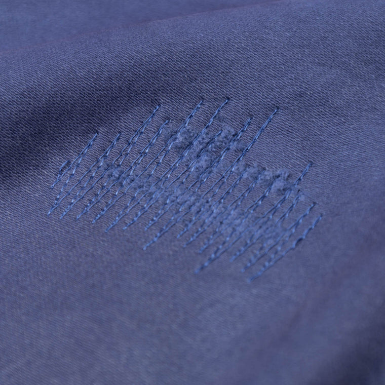 MADNESS VTG ONE-TUCK WORK PANTS (MOLESKIN) (MADE IN JAPAN)-BLUE IRIS