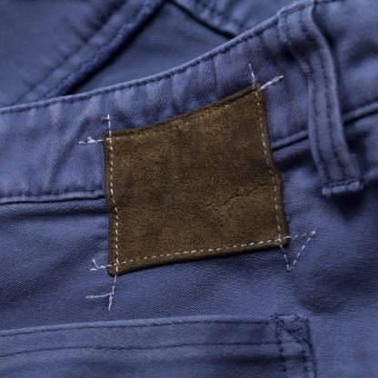 MADNESS VTG ONE-TUCK WORK PANTS (MOLESKIN) (MADE IN JAPAN)-BLUE IRIS