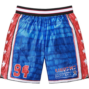 SUPREME MARKER BASKETBALL SHORT-BLUE