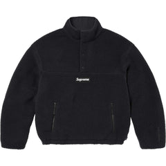 SUPREME POLARTEC® SHEARLING REVERSIBLE PULLOVER-BLACK - Popcorn Store