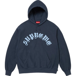 SUPREME PRINTED ARC HOODED SWEATSHIRT-NAVY