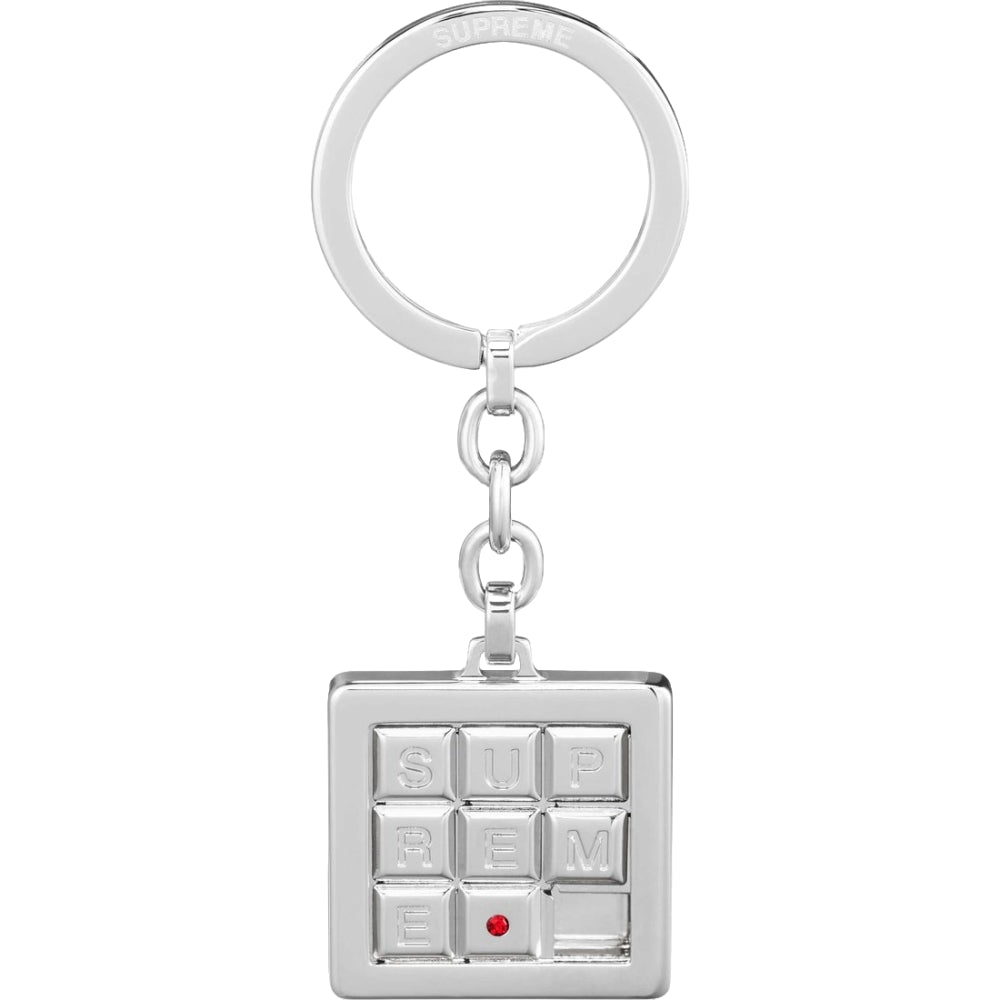 SUPREME PUZZLE KEYCHAIN-SILVER