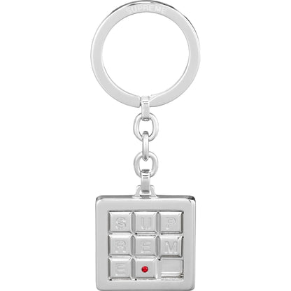 SUPREME PUZZLE KEYCHAIN-SILVER