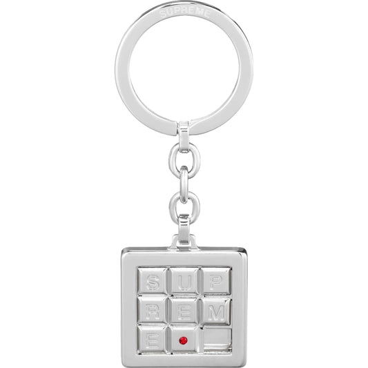 SUPREME PUZZLE KEYCHAIN-SILVER