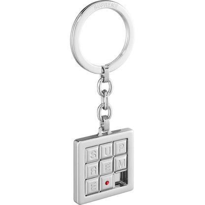 SUPREME PUZZLE KEYCHAIN-SILVER