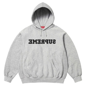 SUPREME REVERSE HOODED SWEATSHIRT-GREY