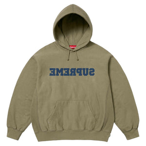 SUPREME REVERSE HOODED SWEATSHIRT-OLIVE