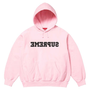 SUPREME REVERSE HOODED SWEATSHIRT-PINK