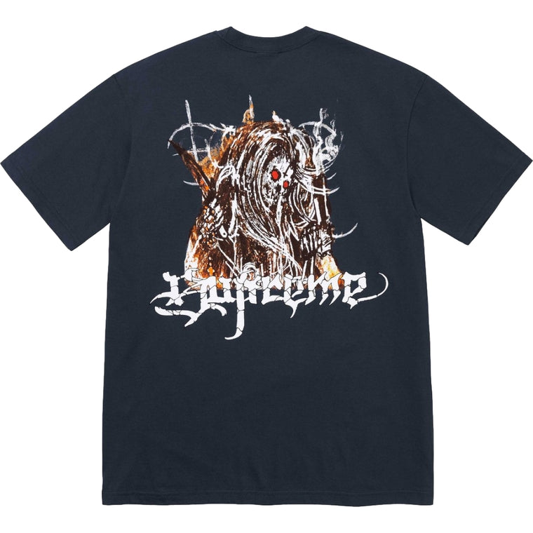 SUPREME SATAN TEE-NAVY