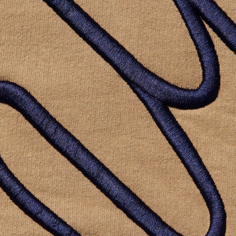 SUPREME SHOULDER SCRIPT HOODED SWEATSHIRT-TAN