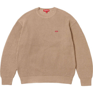 SUPREME SMALL BOX RIBBED SWEATER-TAN