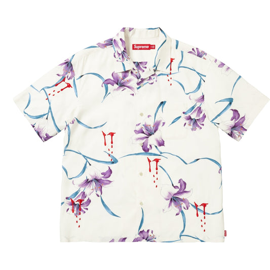 SUPREME AOI LILIES S/S SHIRT-WHITE