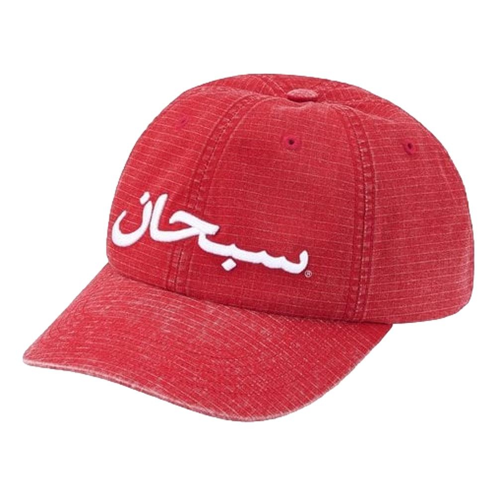 SUPREME ARABIC LOGO RIPSTOP 6-PANEL-RED