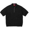 SUPREME BEADED ZIP POLO-BLACK