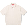 SUPREME BEADED ZIP POLO-CREAM