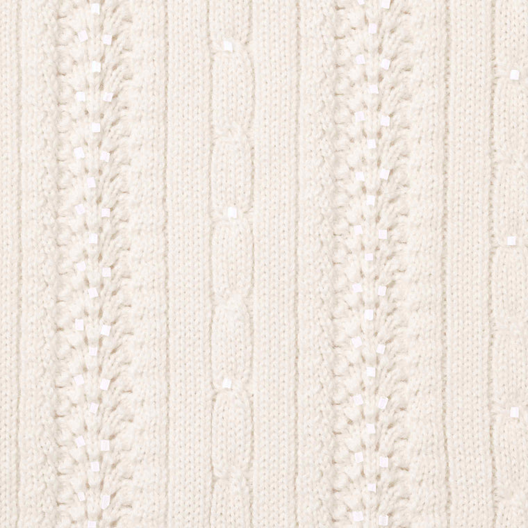 SUPREME BEADED ZIP POLO-CREAM