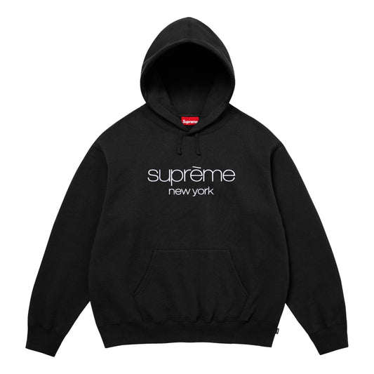 SUPREME CLASSIC LOGO HOODED SWEATSHIRT-BLACK