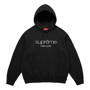 SUPREME CLASSIC LOGO HOODED SWEATSHIRT-BLACK