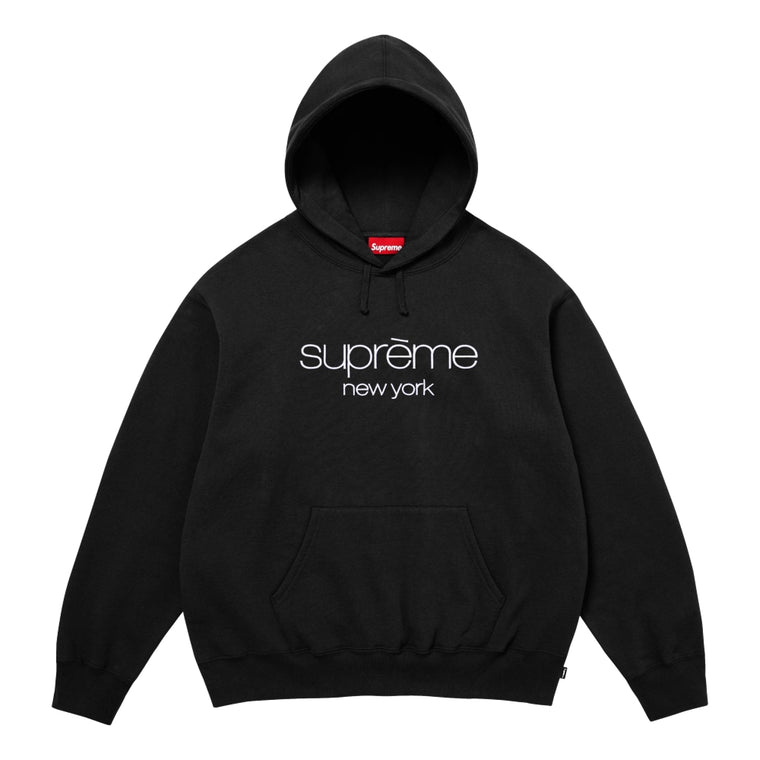 SUPREME CLASSIC LOGO HOODED SWEATSHIRT-BLACK