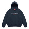 SUPREME CLASSIC LOGO HOODED SWEATSHIRT-NAVY