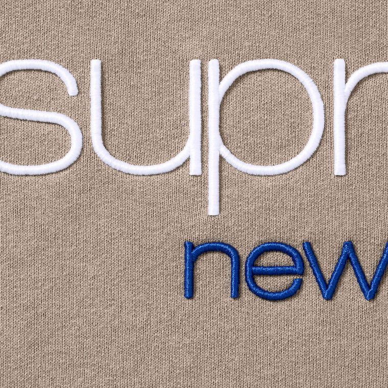 SUPREME CLASSIC LOGO HOODED SWEATSHIRT-TAUPE