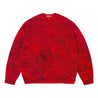 SUPREME COLLAGE EMBROIDERED SWEATER-RED