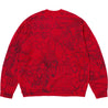 SUPREME COLLAGE EMBROIDERED SWEATER-RED