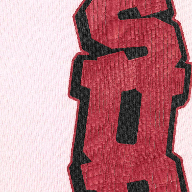 SUPREME CRACKED SLEEVE L/S TOP-WASHED PINK