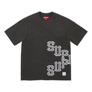 SUPREME CRACKED SPELLOUT S/S TOP-BLACK