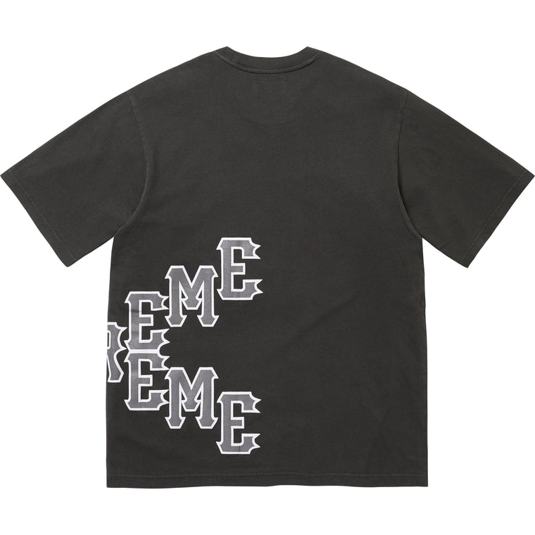 SUPREME CRACKED SPELLOUT S/S TOP-BLACK