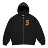 SUPREME DEVIL S LOGO ZIP UP HOODED SWEATSHIRT-BLACK