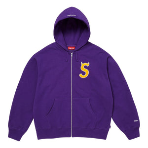 SUPREME DEVIL S LOGO ZIP UP HOODED SWEATSHIRT-PURPLE