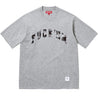 SUPREME FUCK EM PLAID S/S TOP-HEATHER GREY
