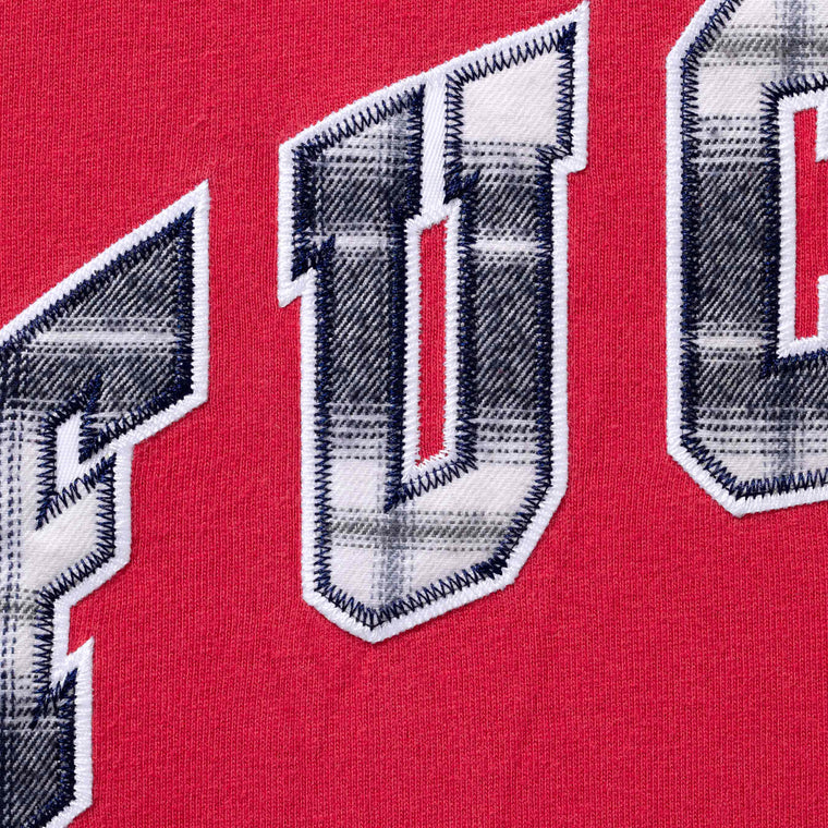 SUPREME FUCK EM PLAID S/S TOP-RED