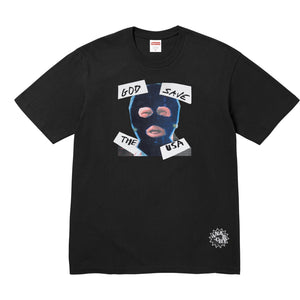 SUPREME GOD SAVE US TEE-BLACK