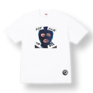 SUPREME GOD SAVE US TEE-WHITE