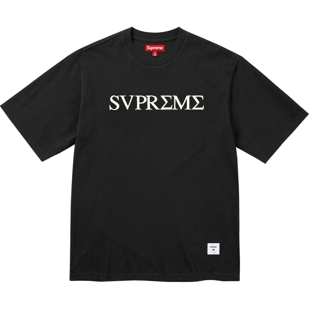 SUPREME GREEK S/S TOP-BLACK