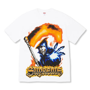 SUPREME GRIM REAPER TEE-WHITE