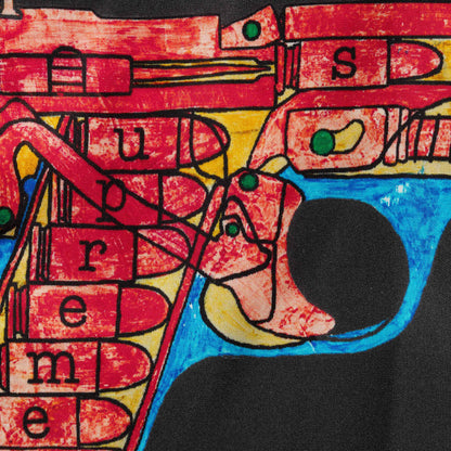 SUPREME GUNS SILK S/S SHIRT-BLACK