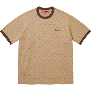 SUPREME HEARTS INTARSIA RINGER TEE-TAN