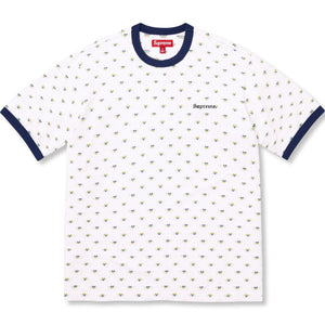 SUPREME HEARTS INTARSIA RINGER TEE-WHITE
