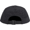 SUPREME MONOGRAM GINGHAM CAMP CAP-BLACK