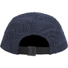 SUPREME MONOGRAM GINGHAM CAMP CAP-NAVY
