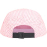 SUPREME MONOGRAM GINGHAM CAMP CAP-PINK