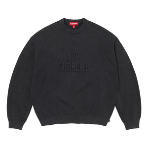 SUPREME OVERDYED RAISED SWEATER-BLACK