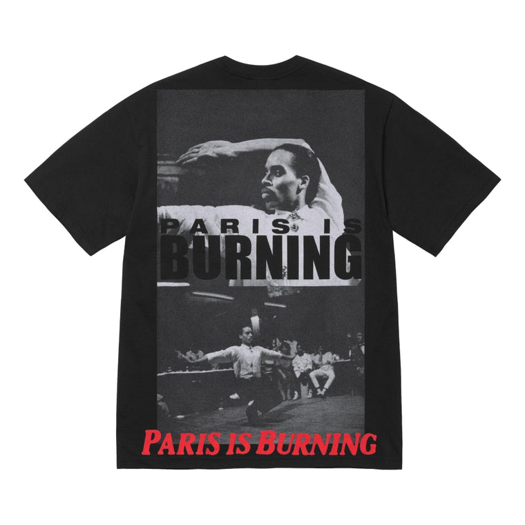 SUPREME PARIS IS BURNING TEE-BLACK