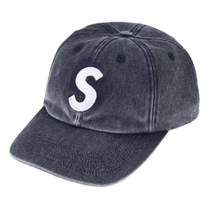 SUPREME PIGMENT COATED S LOGO 6-PANEL-NAVY
