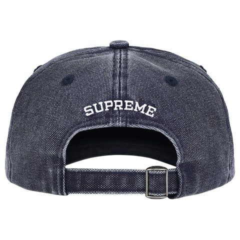 SUPREME PIGMENT COATED S LOGO 6-PANEL-NAVY
