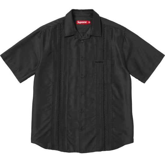 SUPREME PINTUCK S/S SHIRT-BLACK